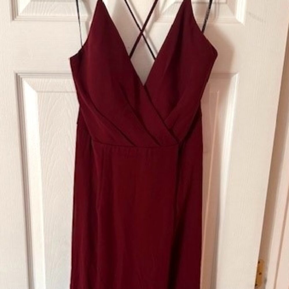 #Levkoff Maroon Dress